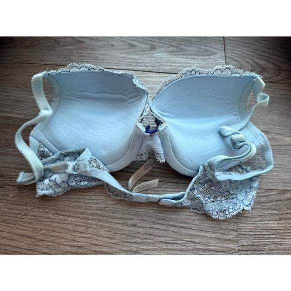Victoria Secret Dream Angles Push up Bra Pigeonnant Light Blue Size 32C - Picture 3 of 5